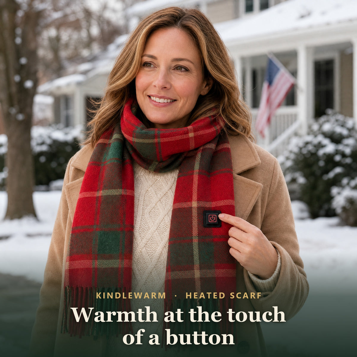 The Bonnie Plaid Heated Scarf