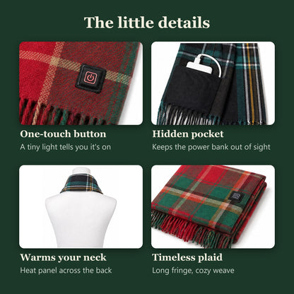 The Bonnie Plaid Heated Scarf