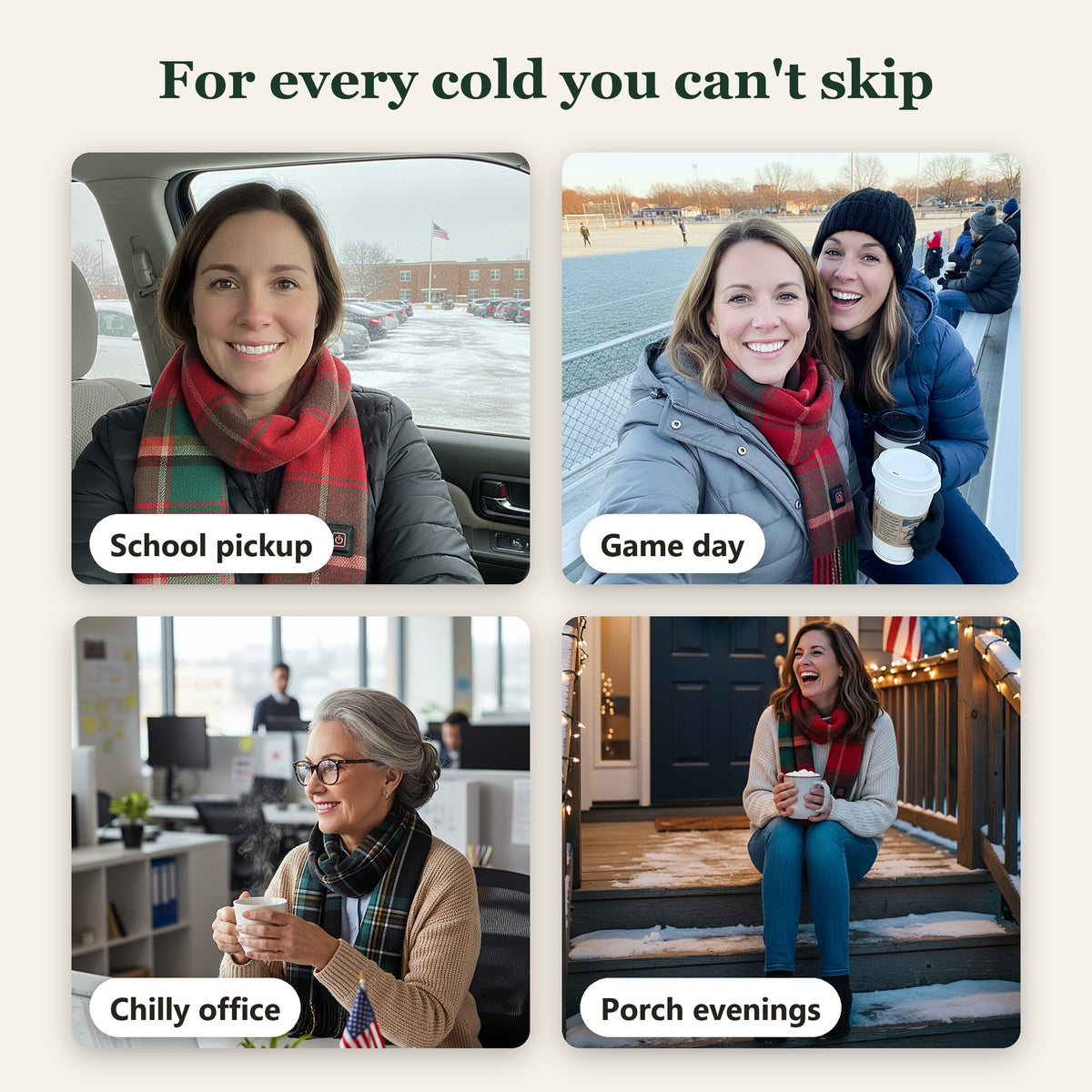 The Bonnie Plaid Heated Scarf